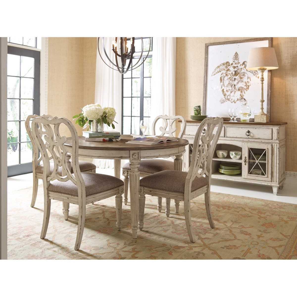 American Drew SOUTHBURY 513701 Round Dining Table with Leaves